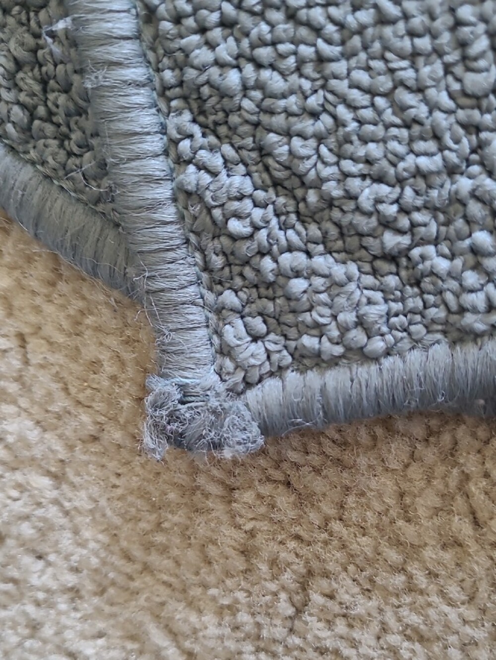 Gray Textured Throw Rug - Picture 4 of 5
